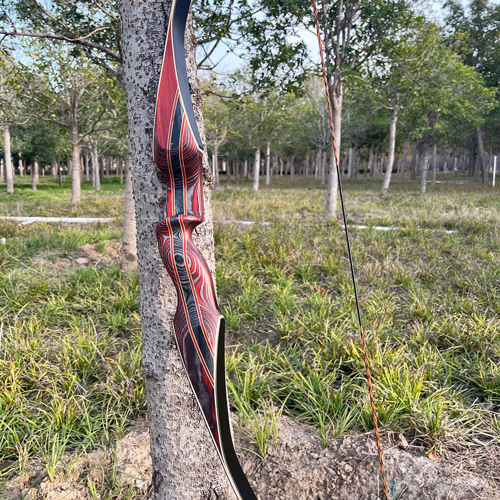 64" Traditional Recurve Bow 30-60lbs Longbow RH Hunting