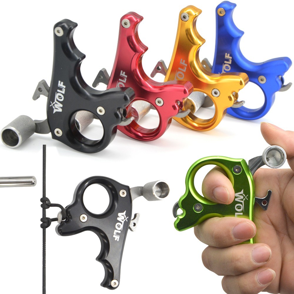 WAR WOLF three finger thumb release aid with stainless steel jaw