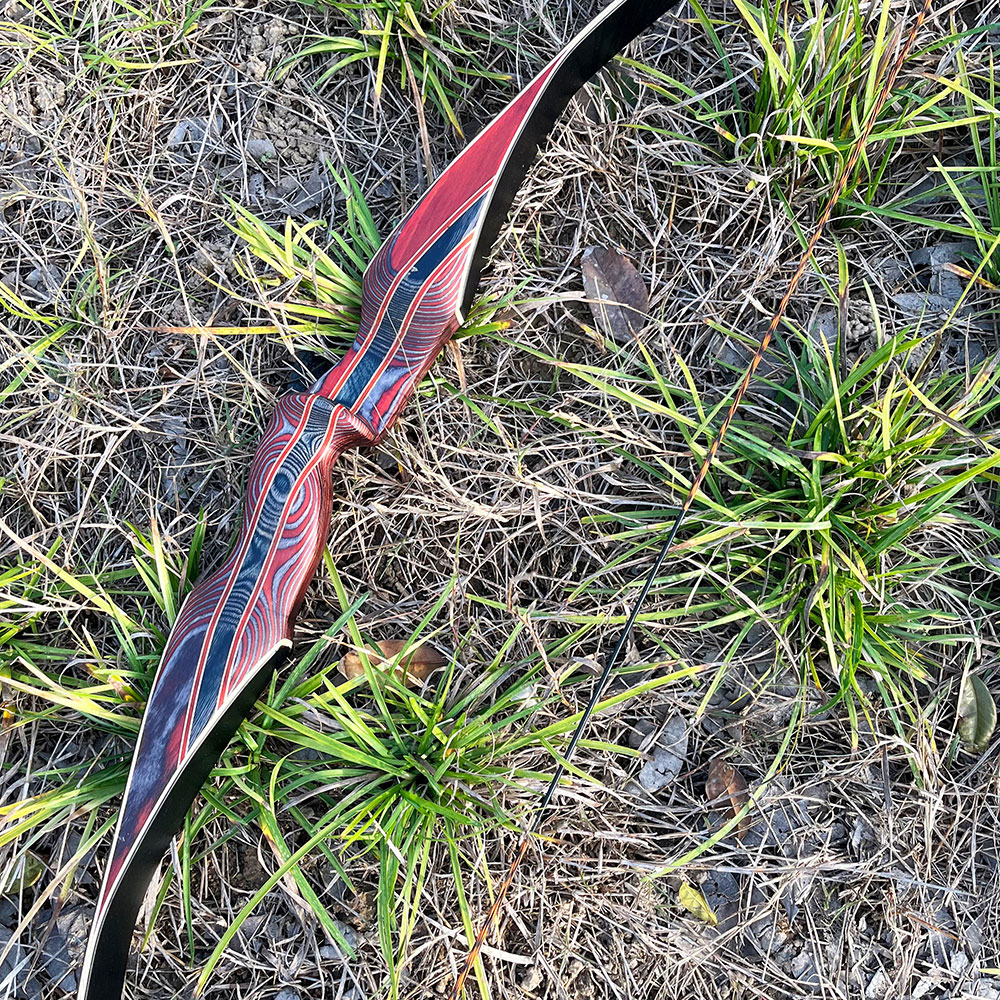 64" Traditional Recurve Bow 30-60lbs Longbow RH Hunting