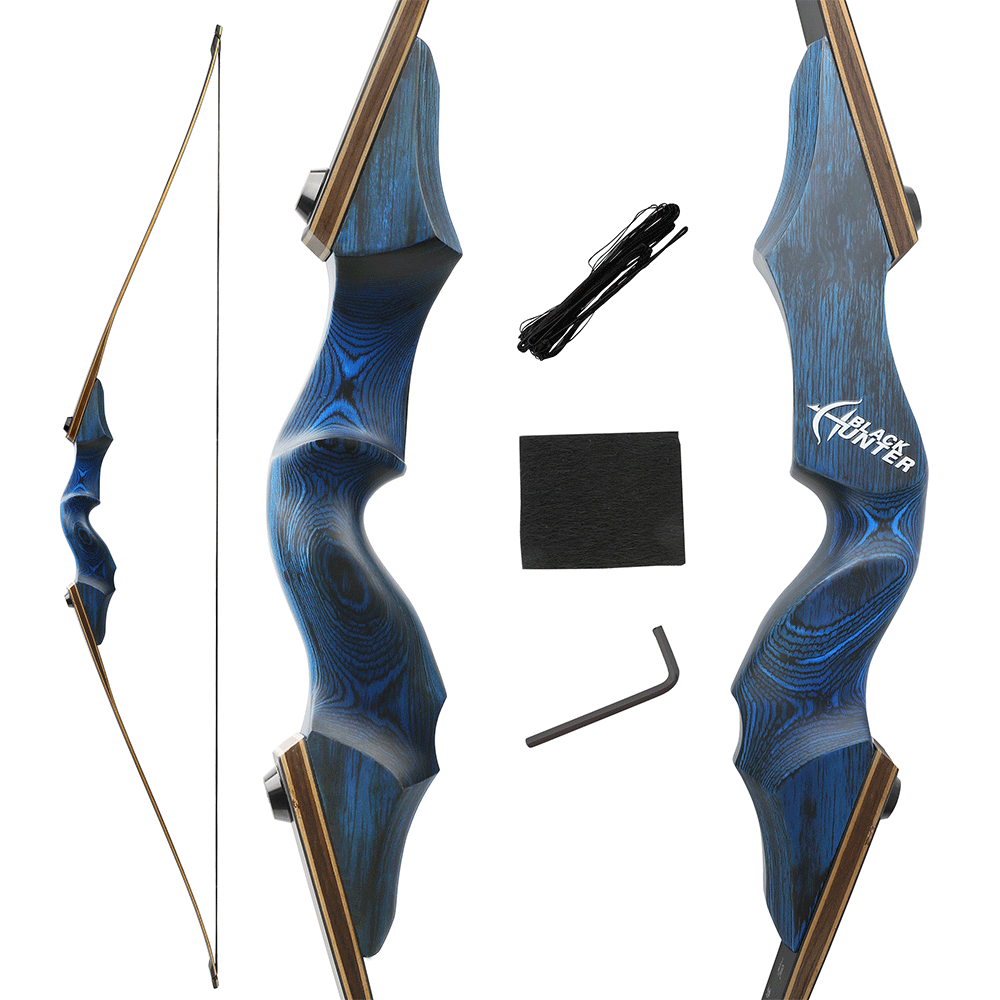 BLACK HUNTER 60" Takedown Traditional Longbow 20-60 lbs