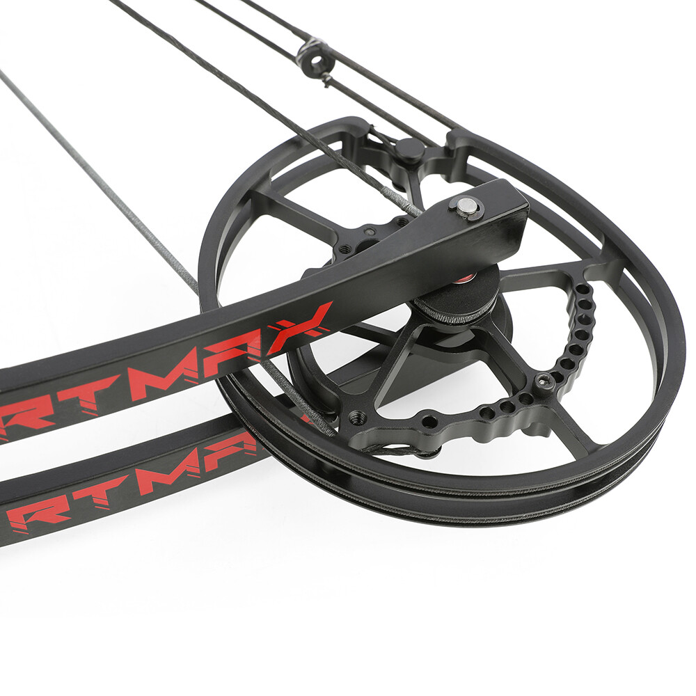 Compound Bow Short Axis Dual-use 40-65lbs Steel Ball Arrow Hunting Fishing RH LH