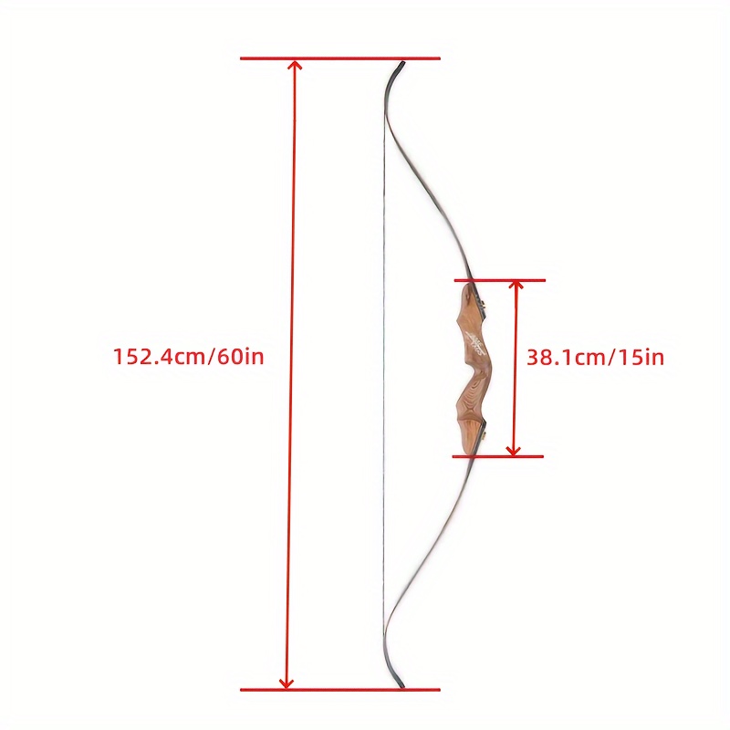 Traditional 60" Hunting Recurve Bow Takedown Bow 40-50 lbs