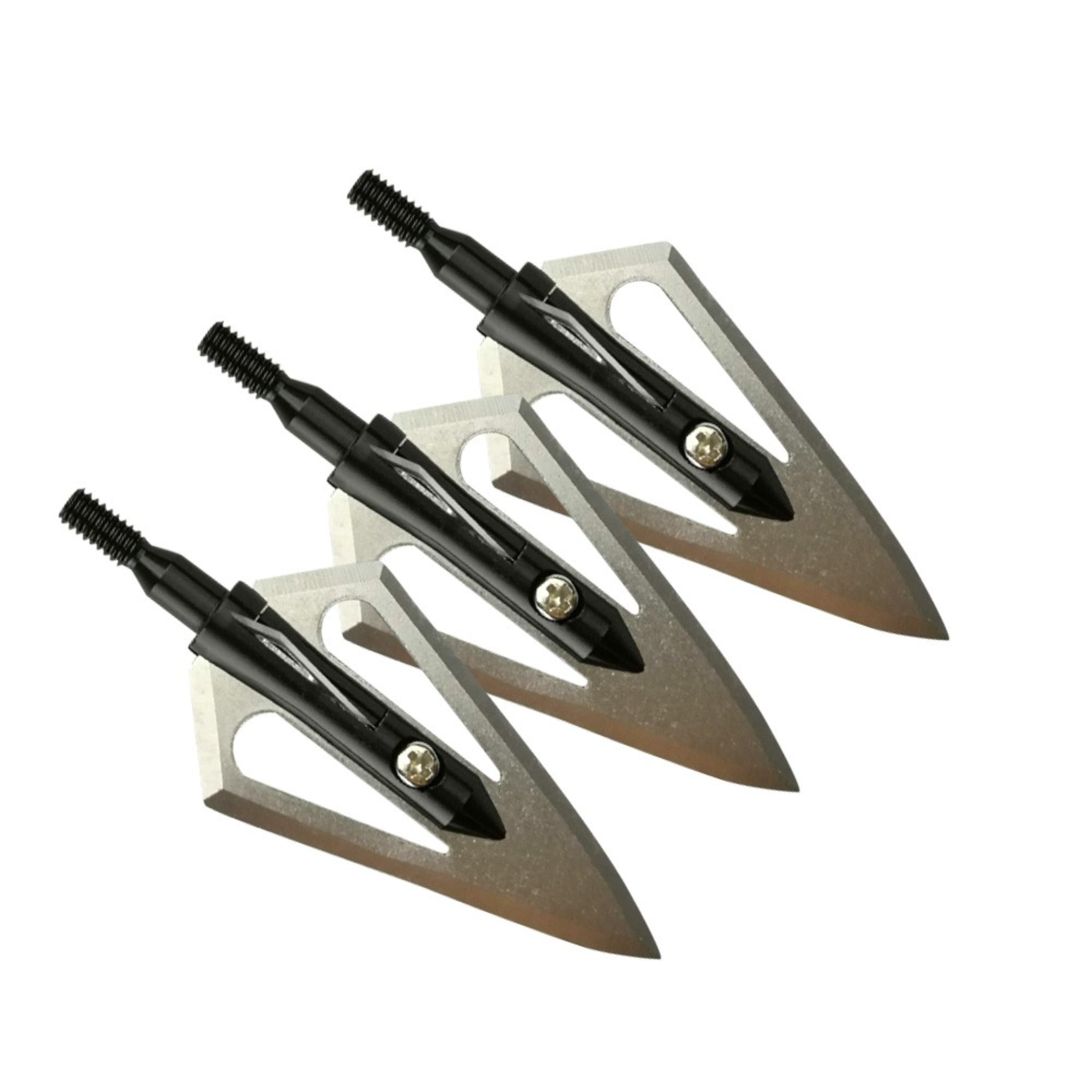Archery Broadheads 100 Grain Stainless Steel (12 Pack)