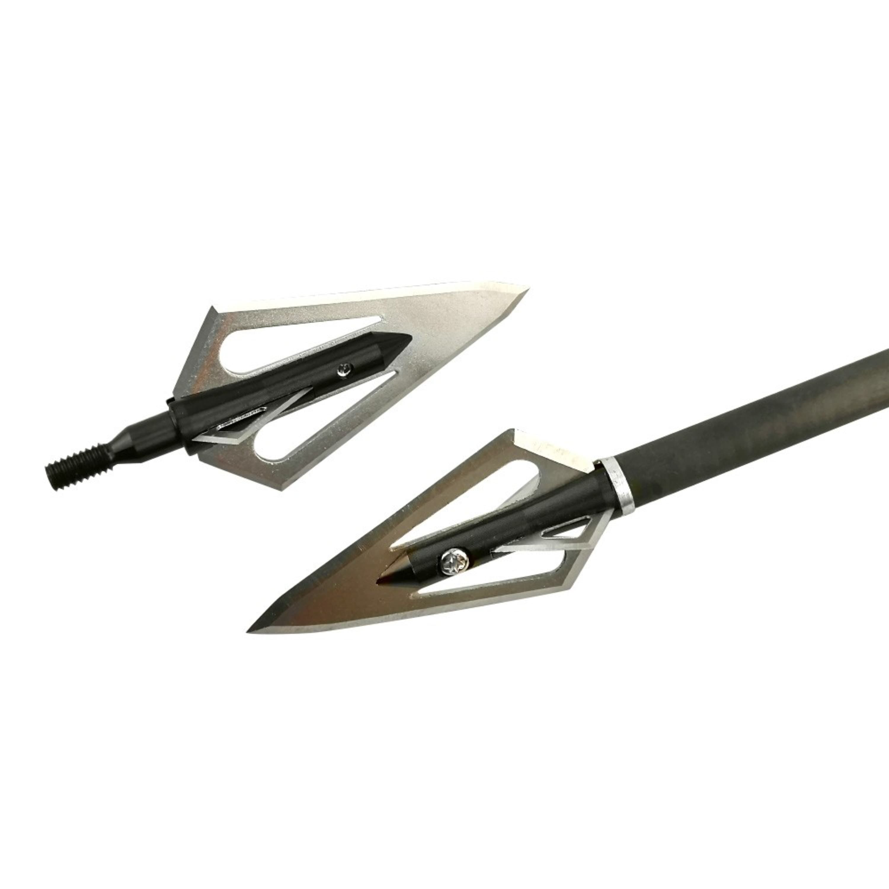 Archery Broadheads 100 Grain Stainless Steel (12 Pack)