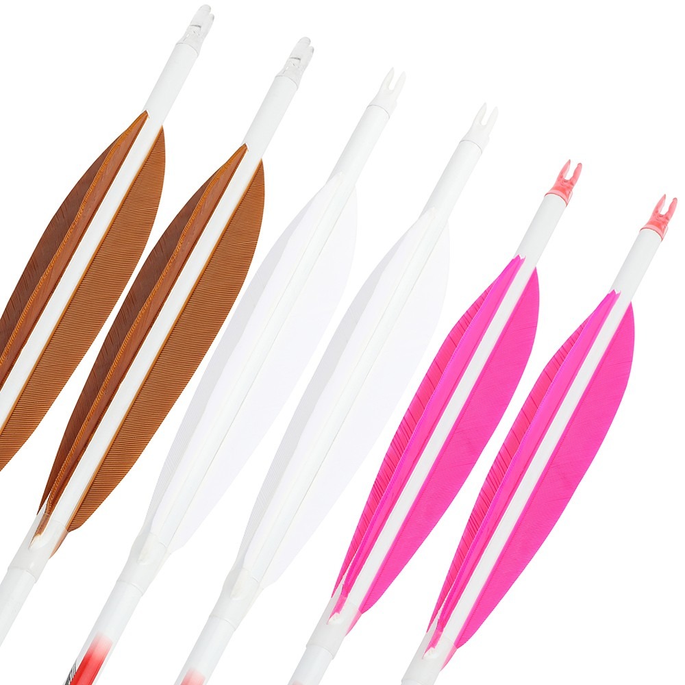 Turkey Arrow Feathers 5 Inch Natural Traditional Fletching  (50 Pack)