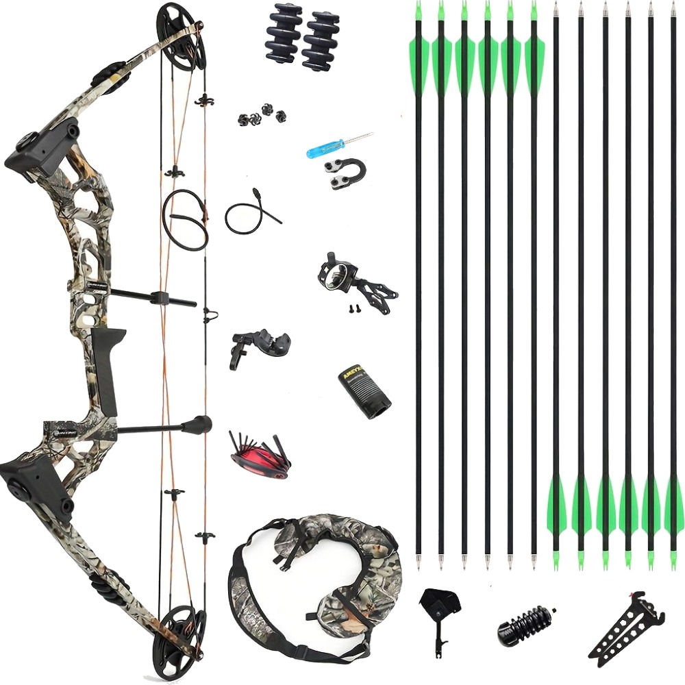 JUNXING M121A Compound Hunting Bow Complete Set RH 0-70 lbs