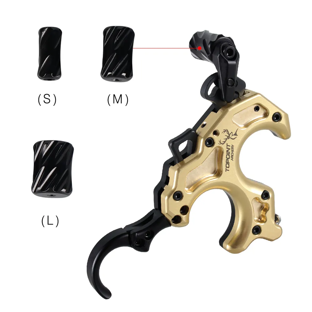 TOPOINT TP468 3 or 4 Finger Thumb Trigger Release Brass/Aluminum-CHN Archery