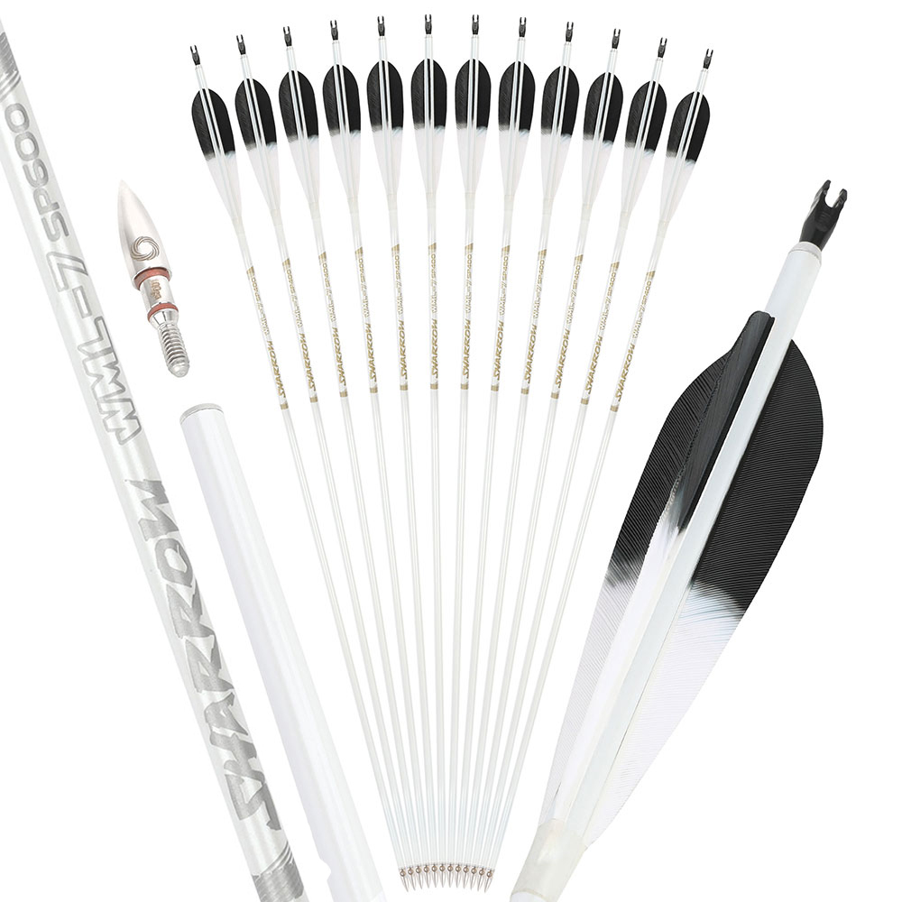 SHARROW WML 32" Target Feather Carbon Arrow SP 400-800 (12 Pack)