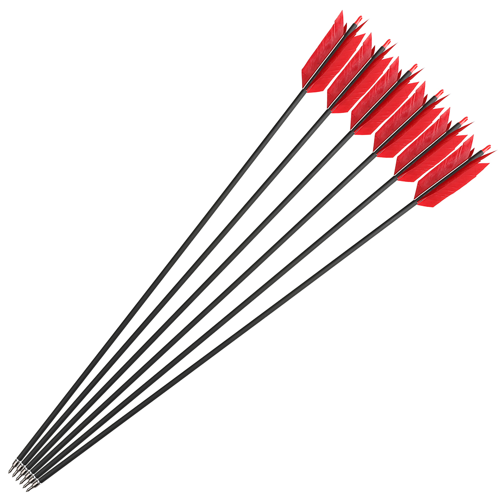 Carbon Arrows 12pcs 30 in 500 Spine 4-Fletch Turkey Feather Set