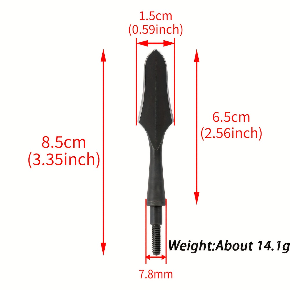 6pcs Black Steel Broadhead Arrows with Wooden Shafts - Screw-In Tip for Crossbow, Compound, Recurve & Longbow Hunting - Traditional Arrowhead Design for Precision Archery, Archery Accessories