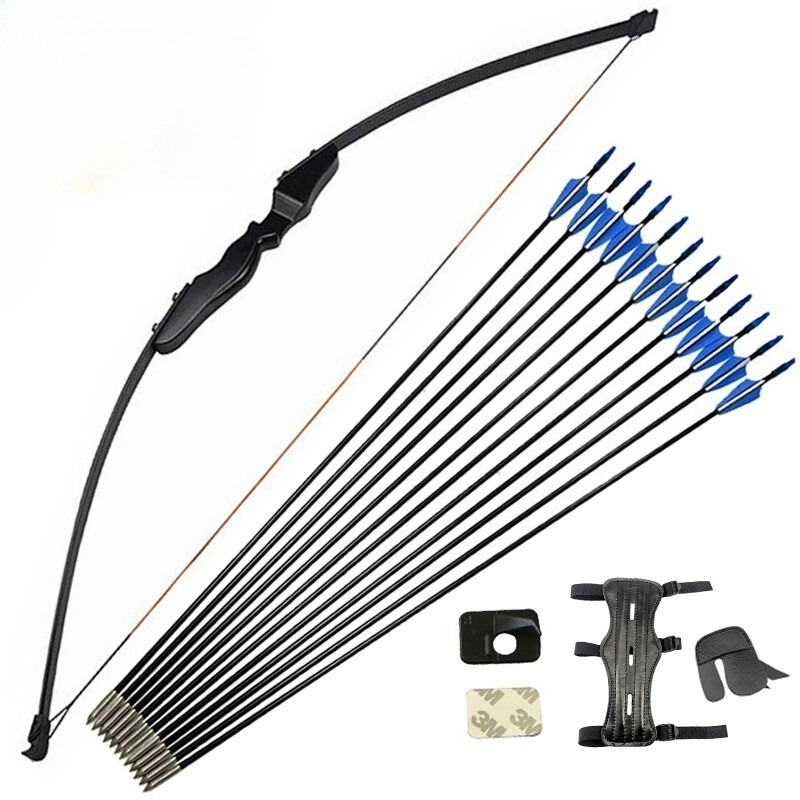 40lbs Outdoor Takedown Recurve Bow Kit with Fiberglass Arrows