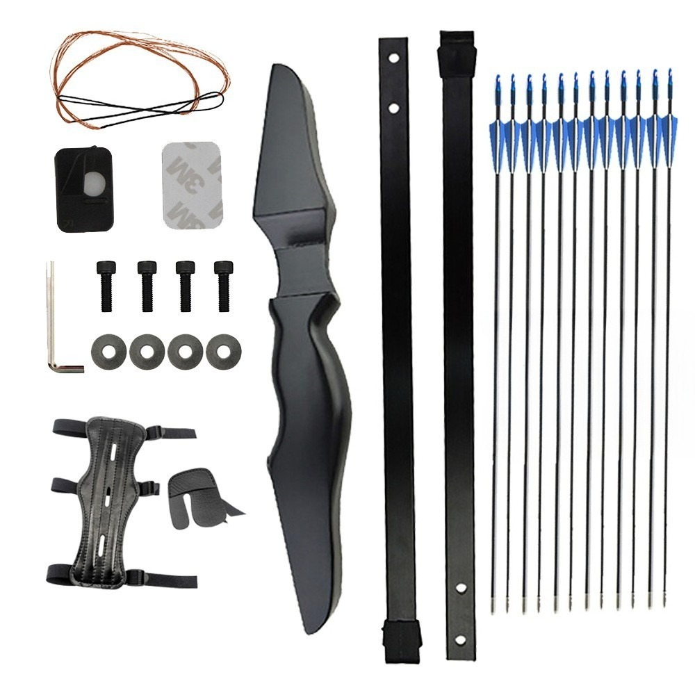 40lbs Outdoor Takedown Recurve Bow Kit with Fiberglass Arrows