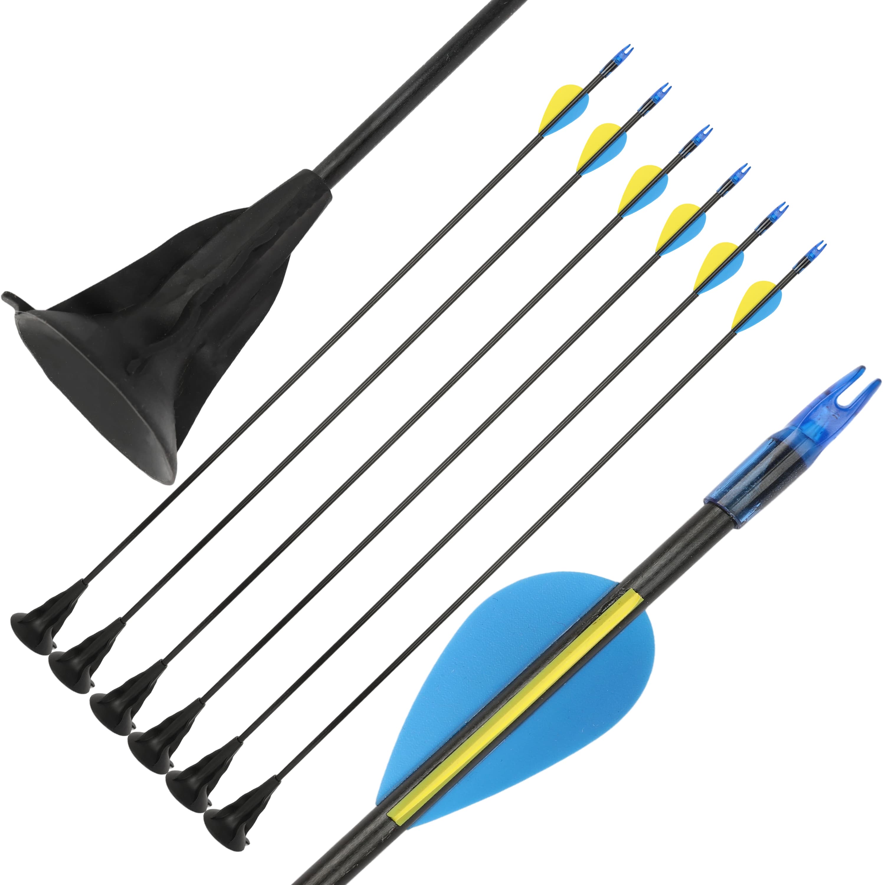 SHARROW 29" Archery Game Arrows for Kids Fiberglass Arrows (12 Pack)