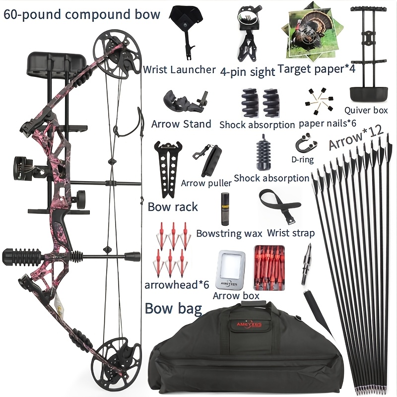 JUNXING Battleship PRO Compound Bow Adjustable Hunting Bow 30-55 lbs