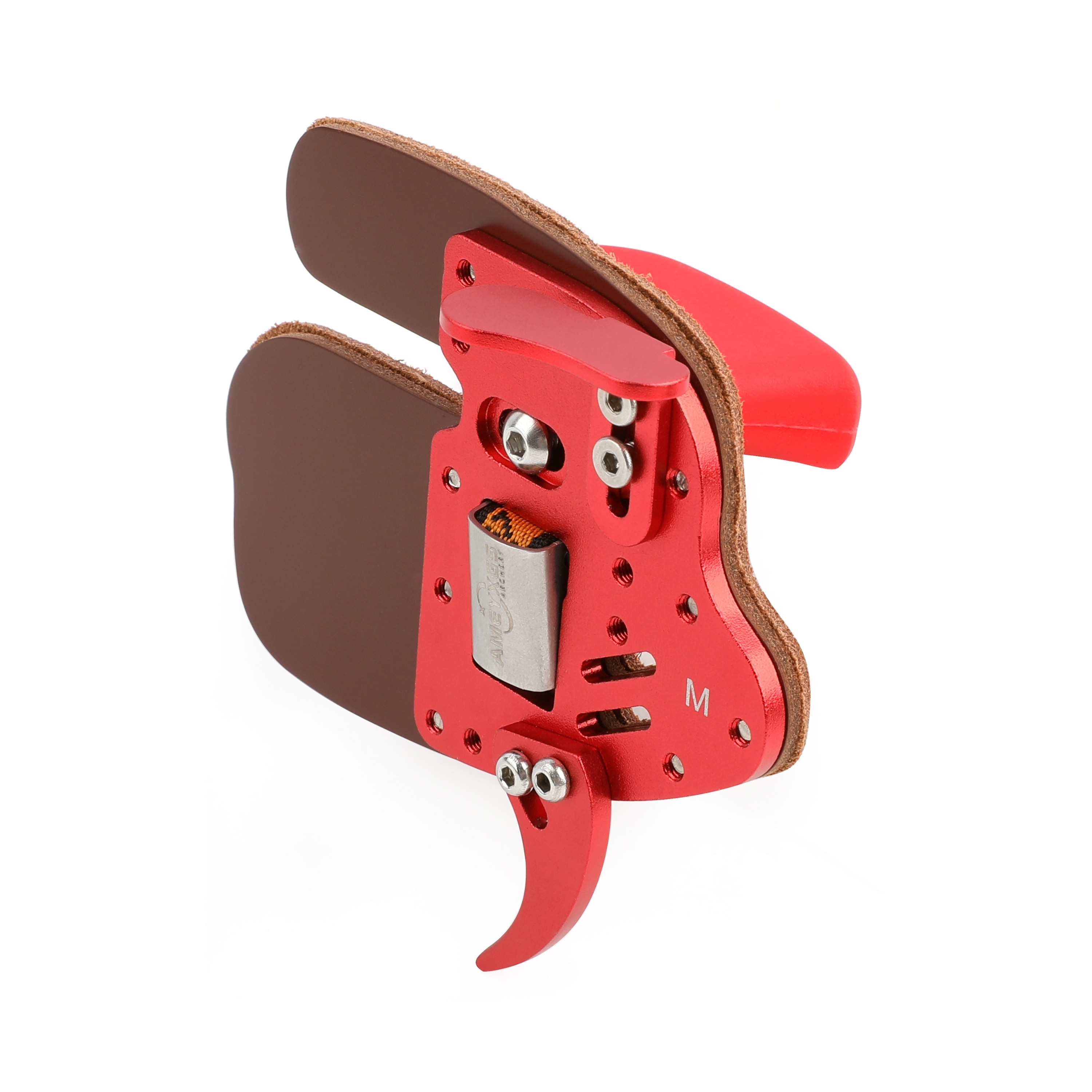 AMEYXGS AH3 Archery Finger Tab Aluminum Plate/Cordovan Face RH-CHN Archery