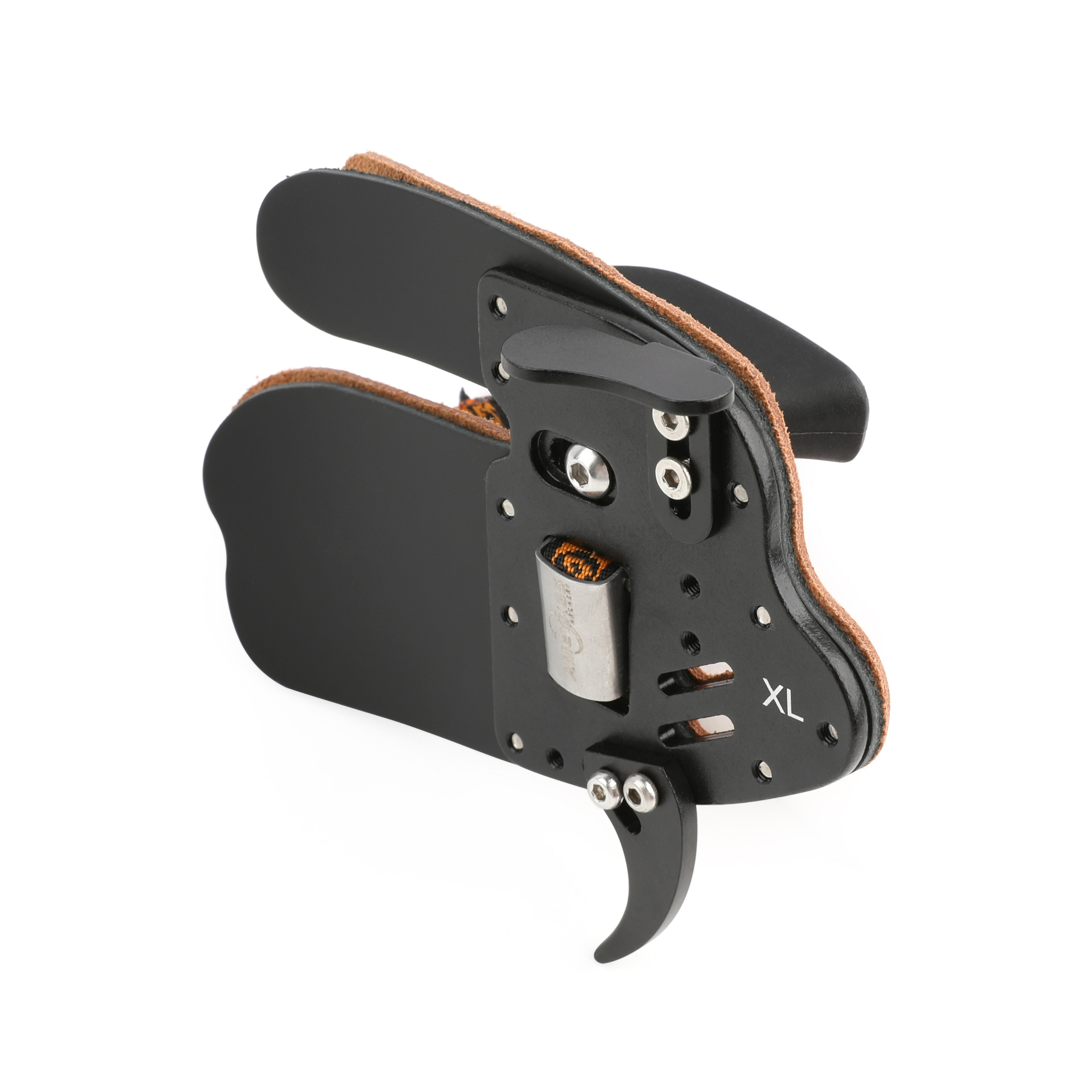 AMEYXGS AH3 Archery Finger Tab Aluminum Plate/Cordovan Face RH-CHN Archery