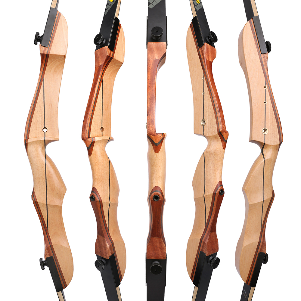 AMEYXGS 66" 68" 70" Target  Wooden Recurve Bow Kit 14-40# @28"