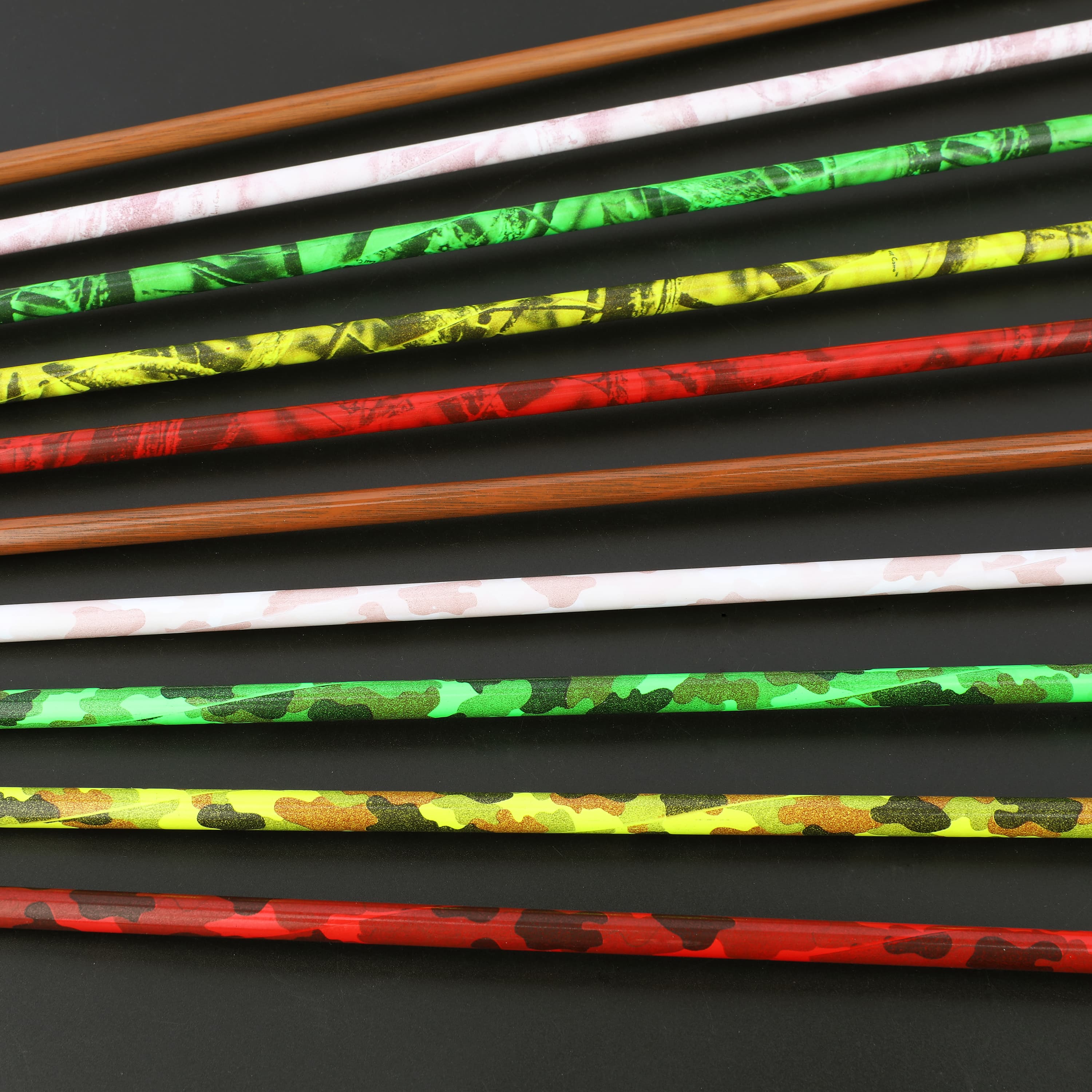 AMEYXGS 30" Camo Carbon Arrows for Compound Bow Spine 500 (12 Pack)-CHN Archery