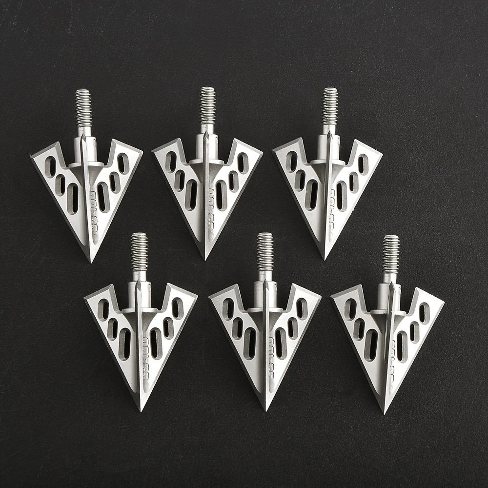 100 Grain CNC-Cut Stainless Steel 3-Blade Broadheads S3-100 (6 Pack)