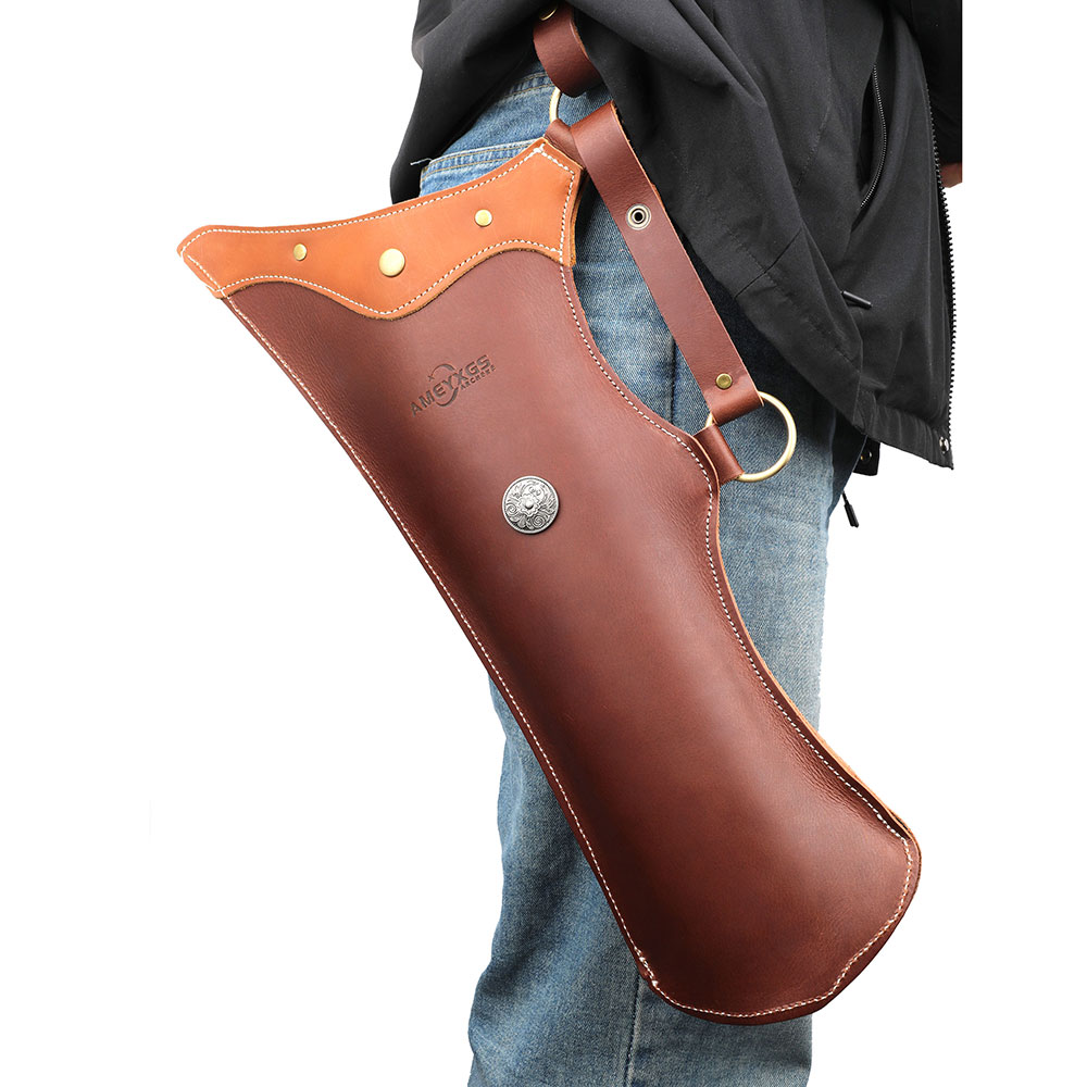 Real Leather Adjustable Arrow Quiver for Arrows