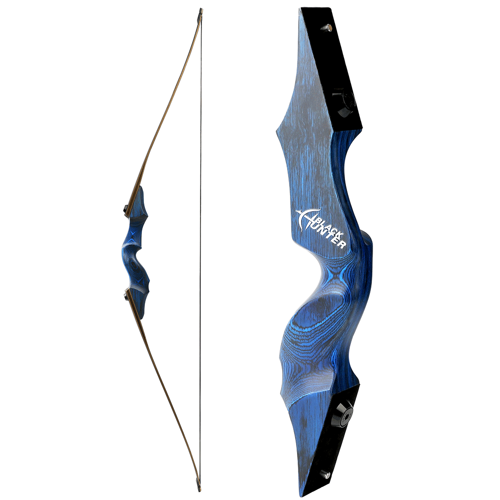 BLACK HUNTER 60" Takedown Traditional Longbow for Adult RH/LH 20-60 lbs