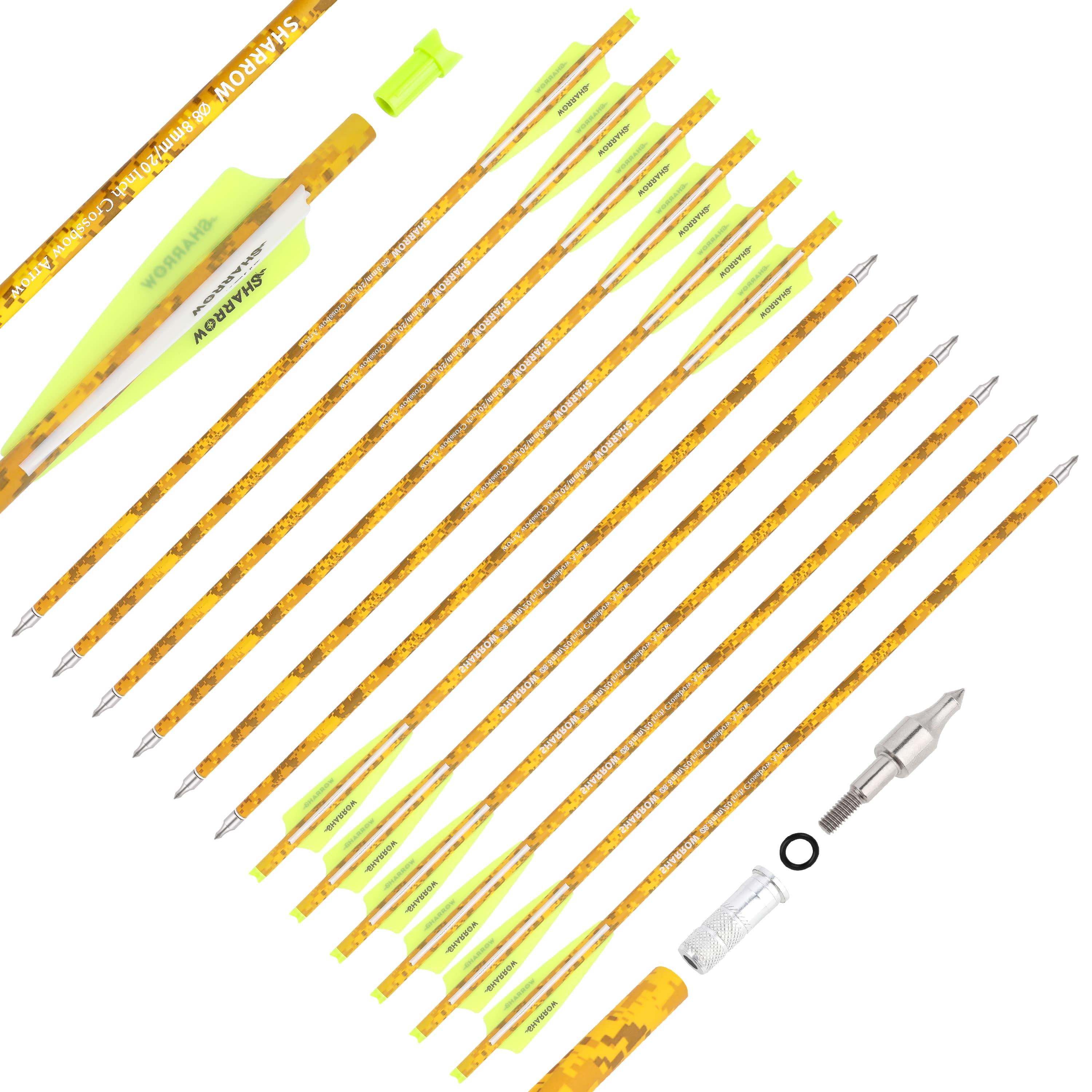 12 X 16'' 18’‘ Archery Bolts Carbon Arrow Bow Hunting Shooting