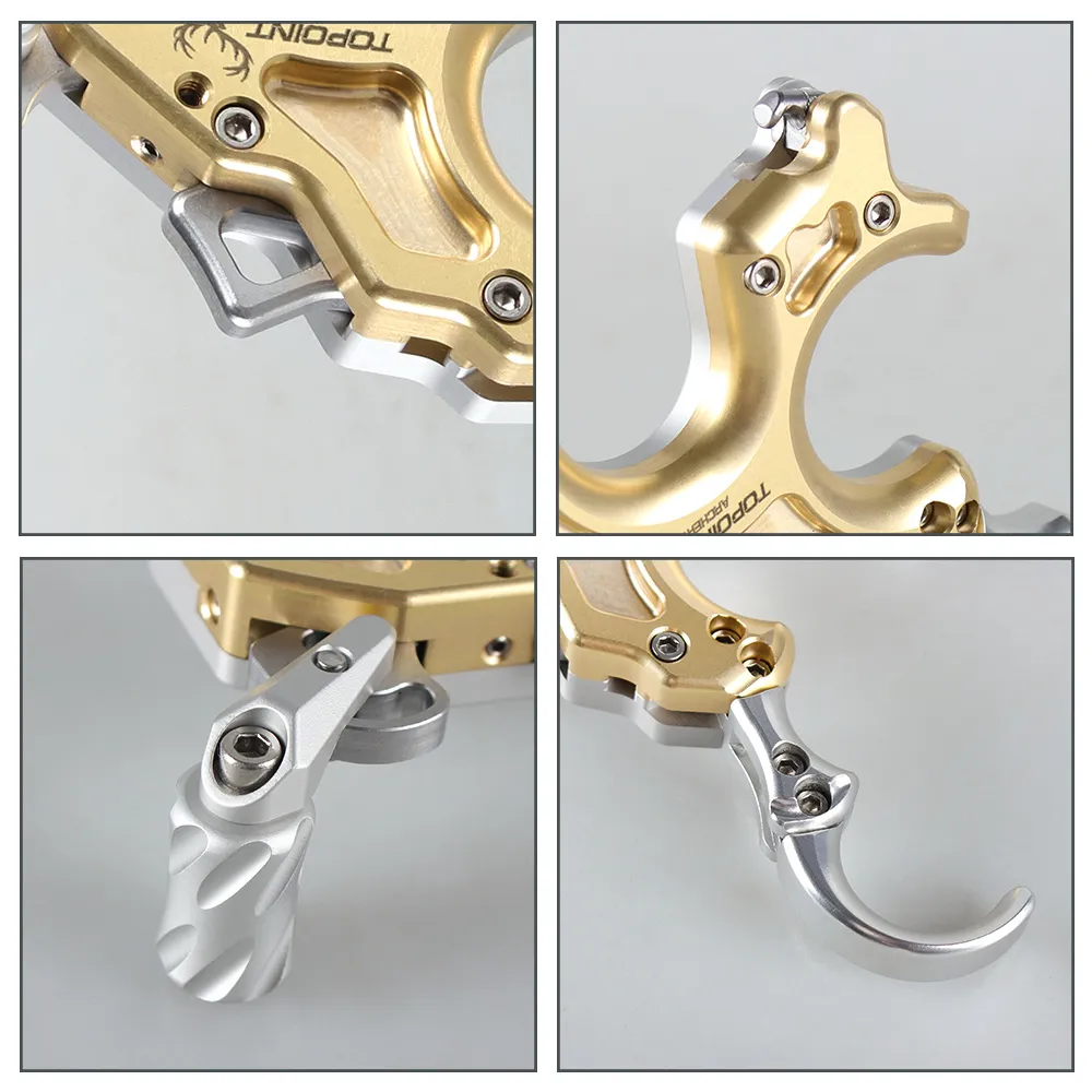 TOPOINT TP468 3 or 4 Finger Thumb Trigger Release Brass/Aluminum-CHN Archery