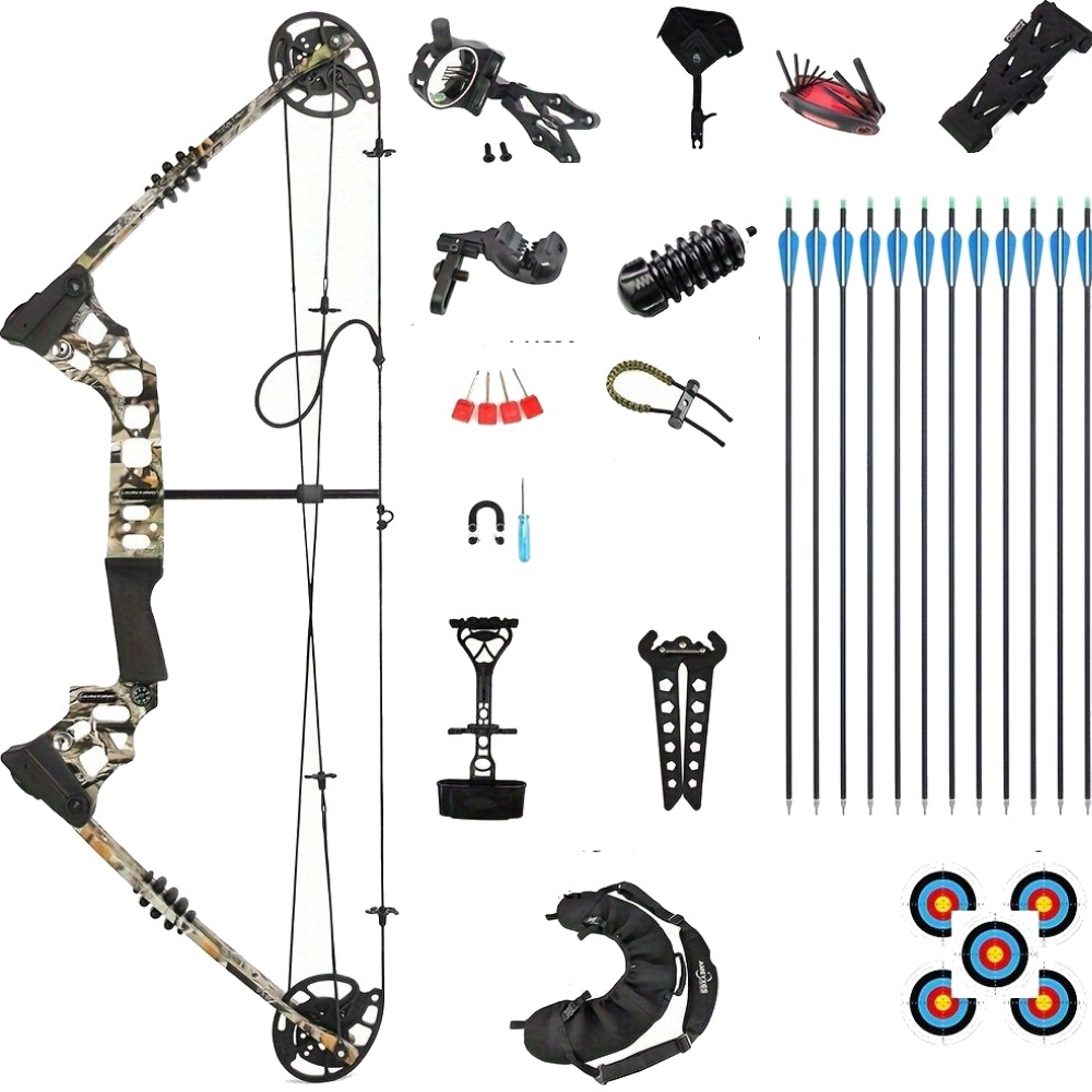 JUNXING Dragon X8 Compound Bow Complete Hunting Package 20-70 lbs