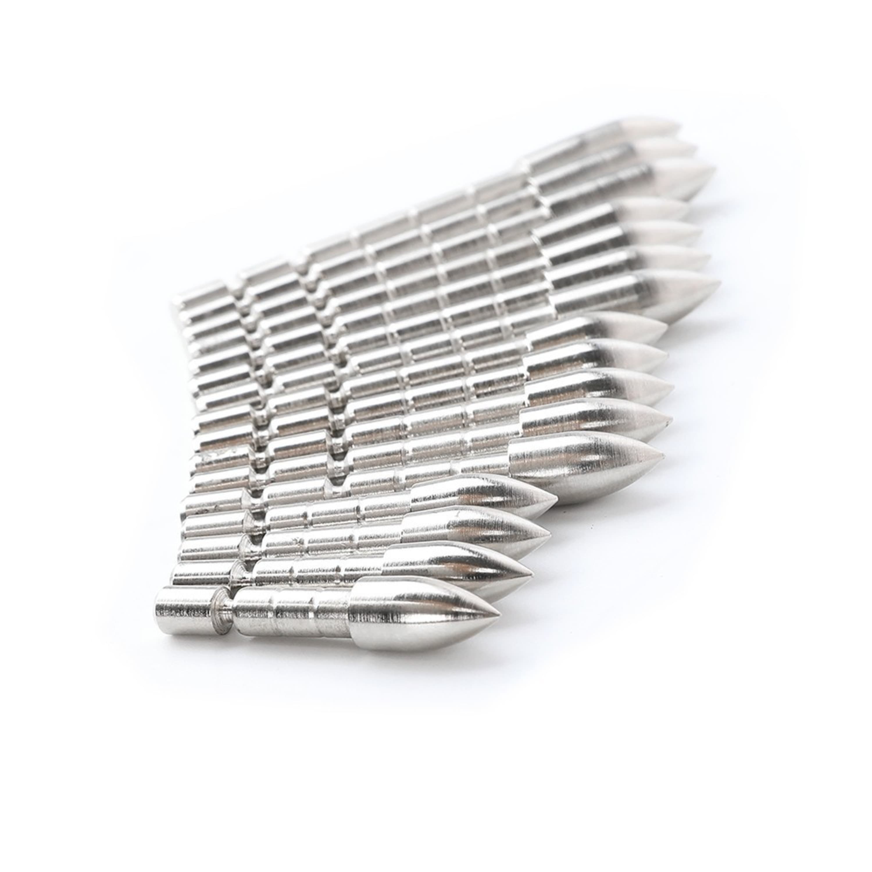 Archery Arrowheads Stainless Steel Practice Tips 60/80/100/120 Grain (12 Pack)