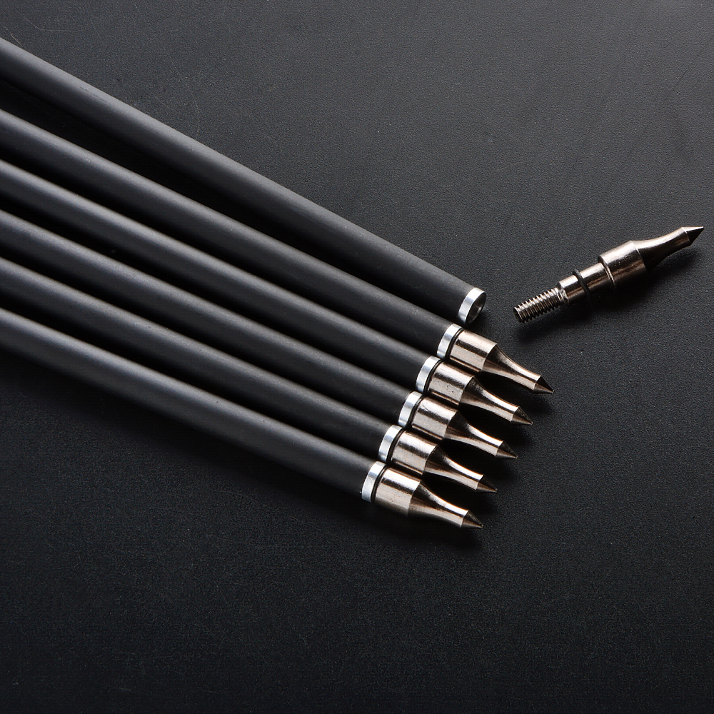 SHARROW 30" Feather Fletched Carbon Arrows Spine 500 (12 Pack)