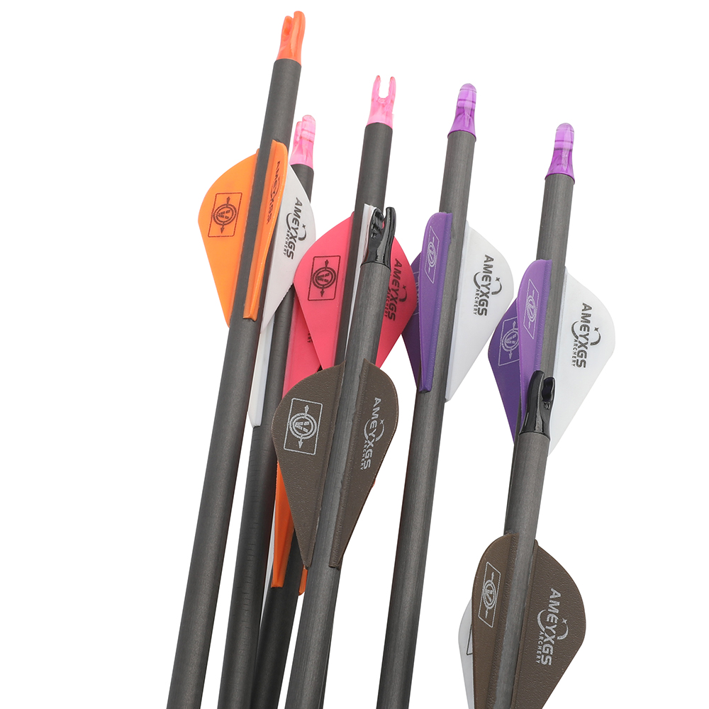 Archery Arrows 12pcs 30 in 500 Spine Carbon Training Set