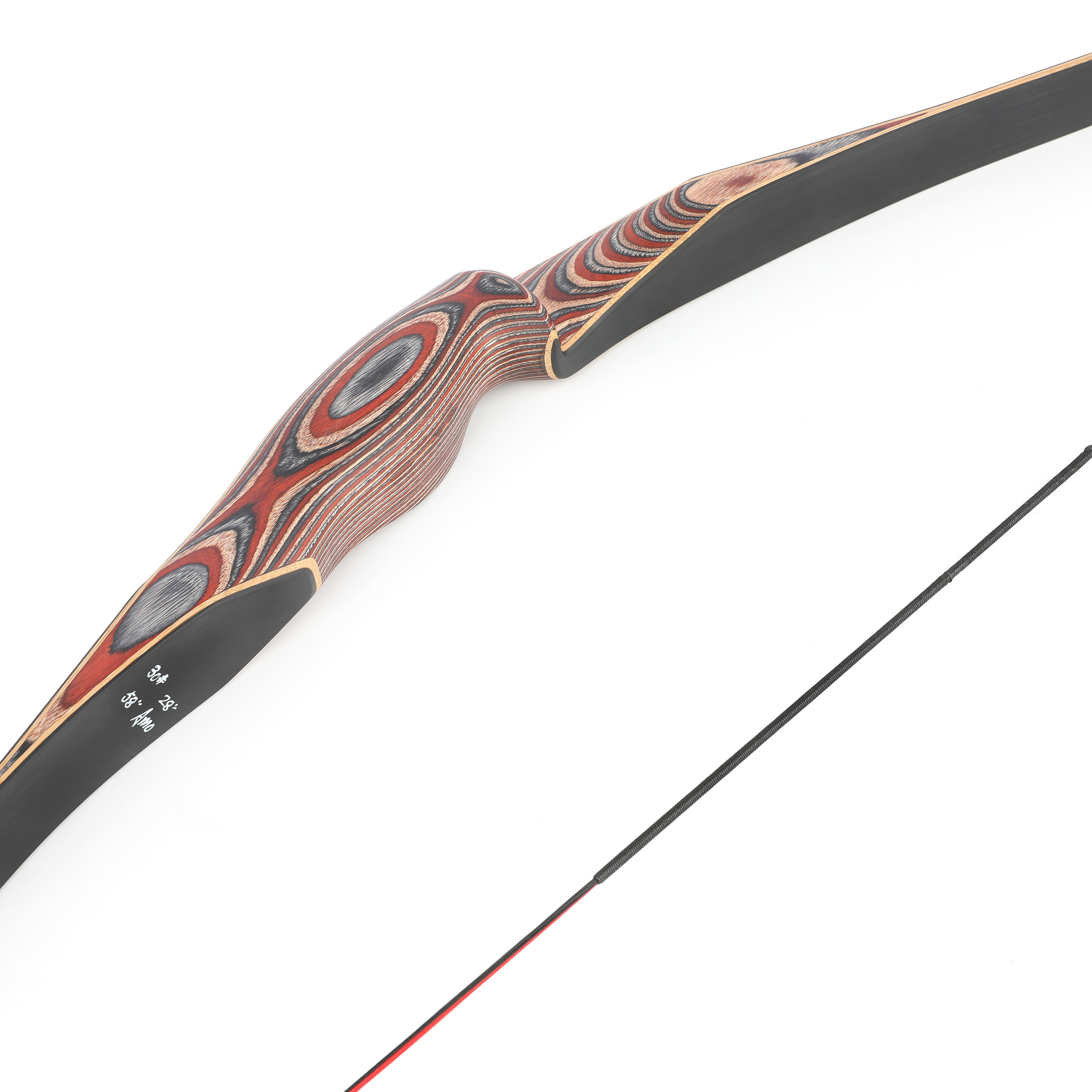58" Handmade Traditional Hybrid Longbow 20-55# @ 28"-CHN Archery