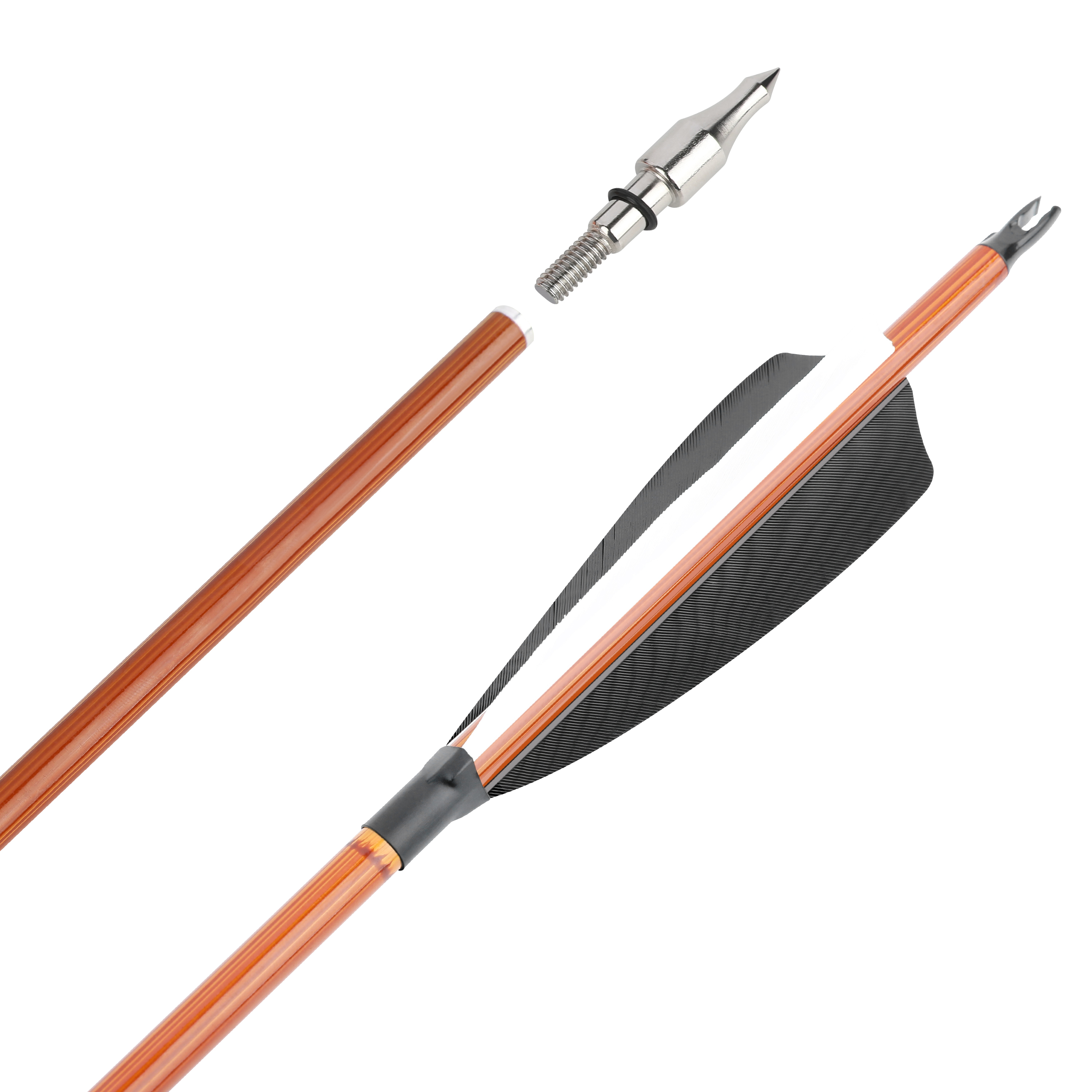 SHARROW Custom Carbon Arrows 30" 500 Spine with 4" Shield Turkey Feathers