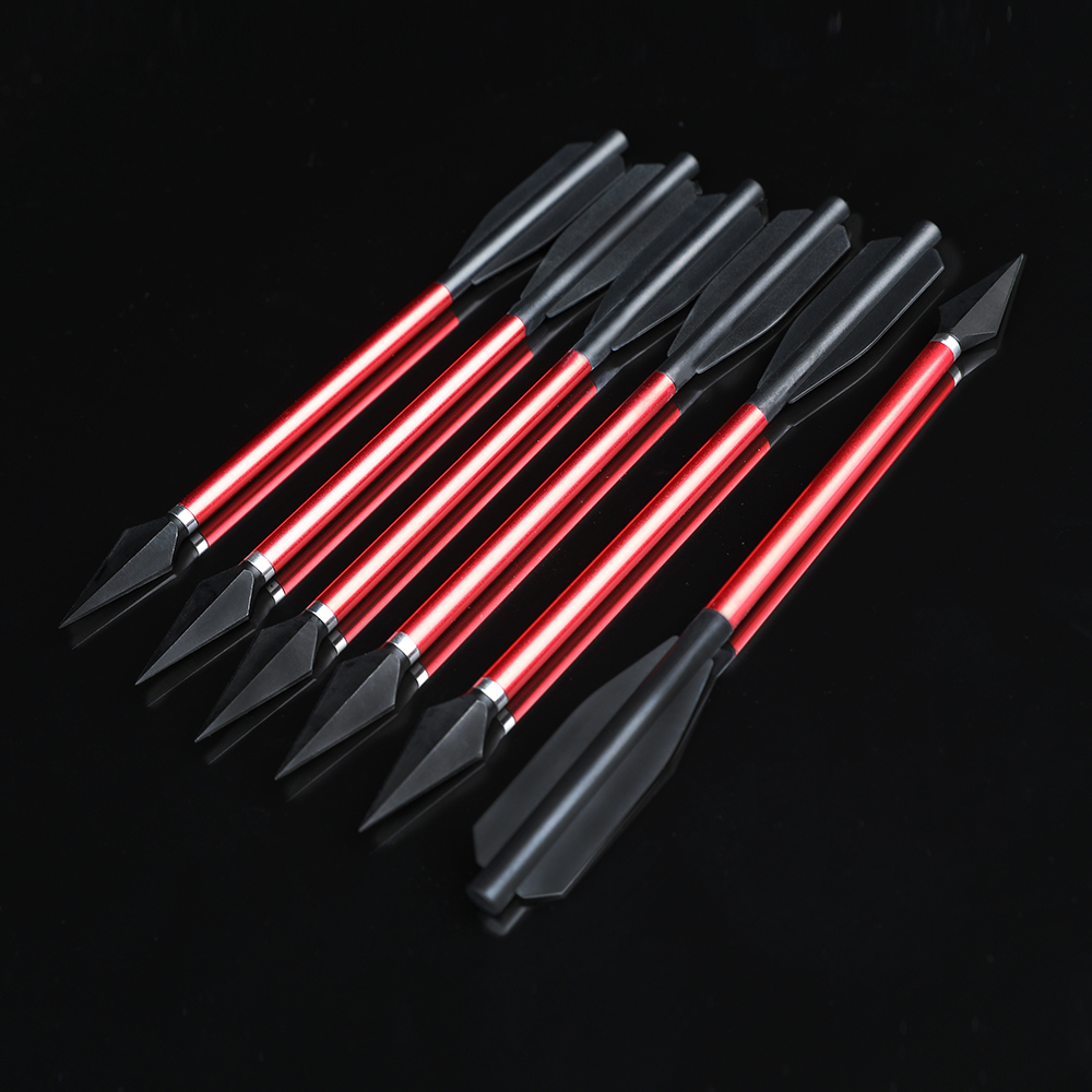 Mini Crossbow Bolt with Replaceable Steel Tips Aluminum Pistol Crossbow(12 Pack)