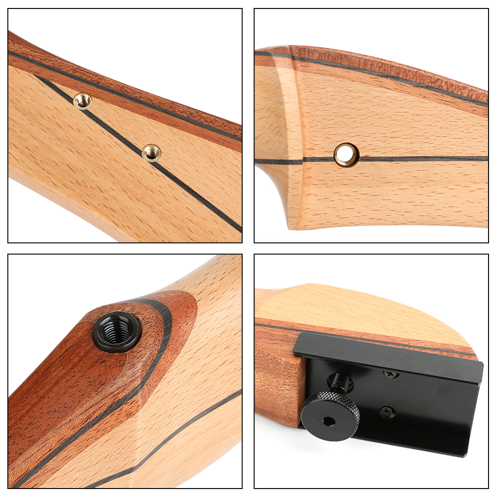 AMEYXGS 66" 68" 70" Target  Wooden Recurve Bow Kit 14-40# @28"