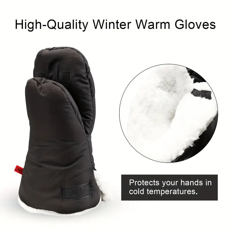 Golf Cart Push Gloves Extra Thick Winter Waterproof Durable