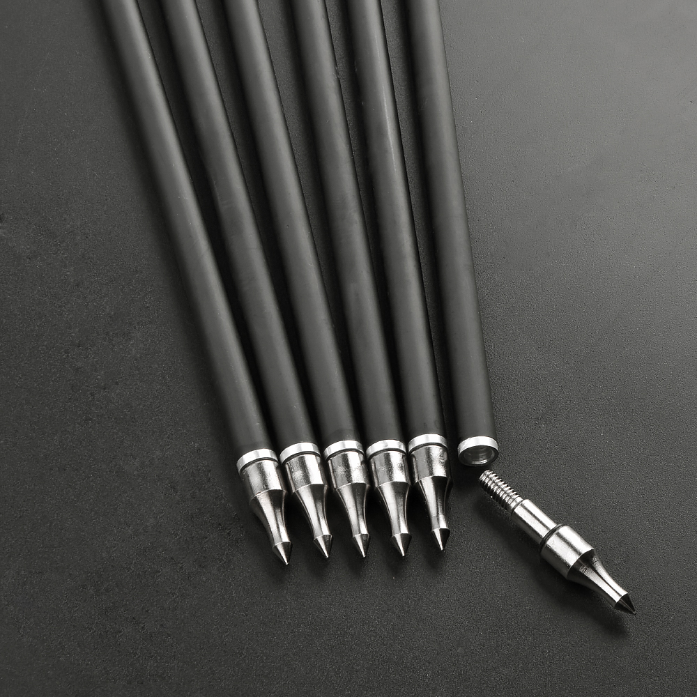 SHARROW 30" Feather Fletched Carbon Arrows Spine 500 (12 Pack)