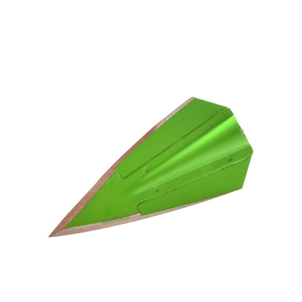 Green Broadhead Arrow Tips 115 Grain Alloy Steel Hunting Points (6 Pack)