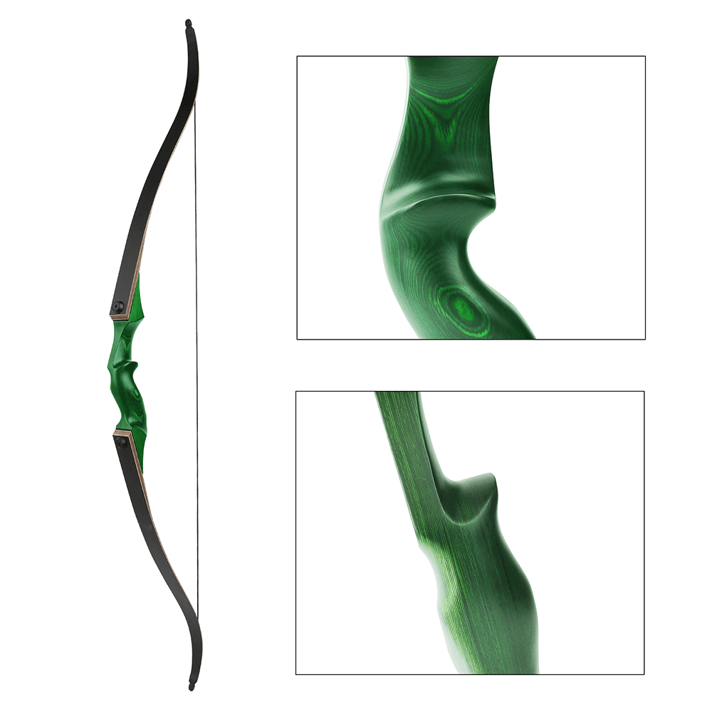 Black Hunter Recurve Bow Hunting Takedown Bow Kit 20-60 lbs