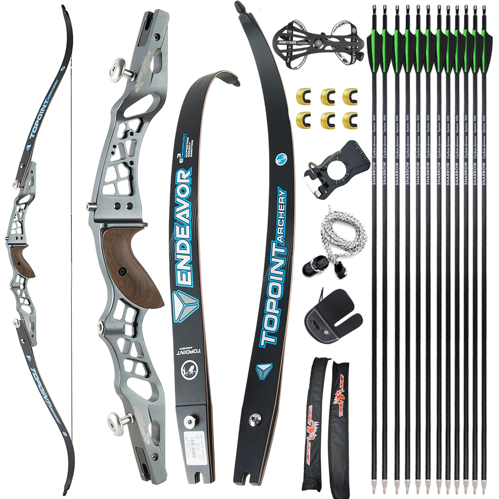 TOPOINT Unison 62" 64" 66" ILF Recurve Bow Target Bow Kit 16-44# @28"