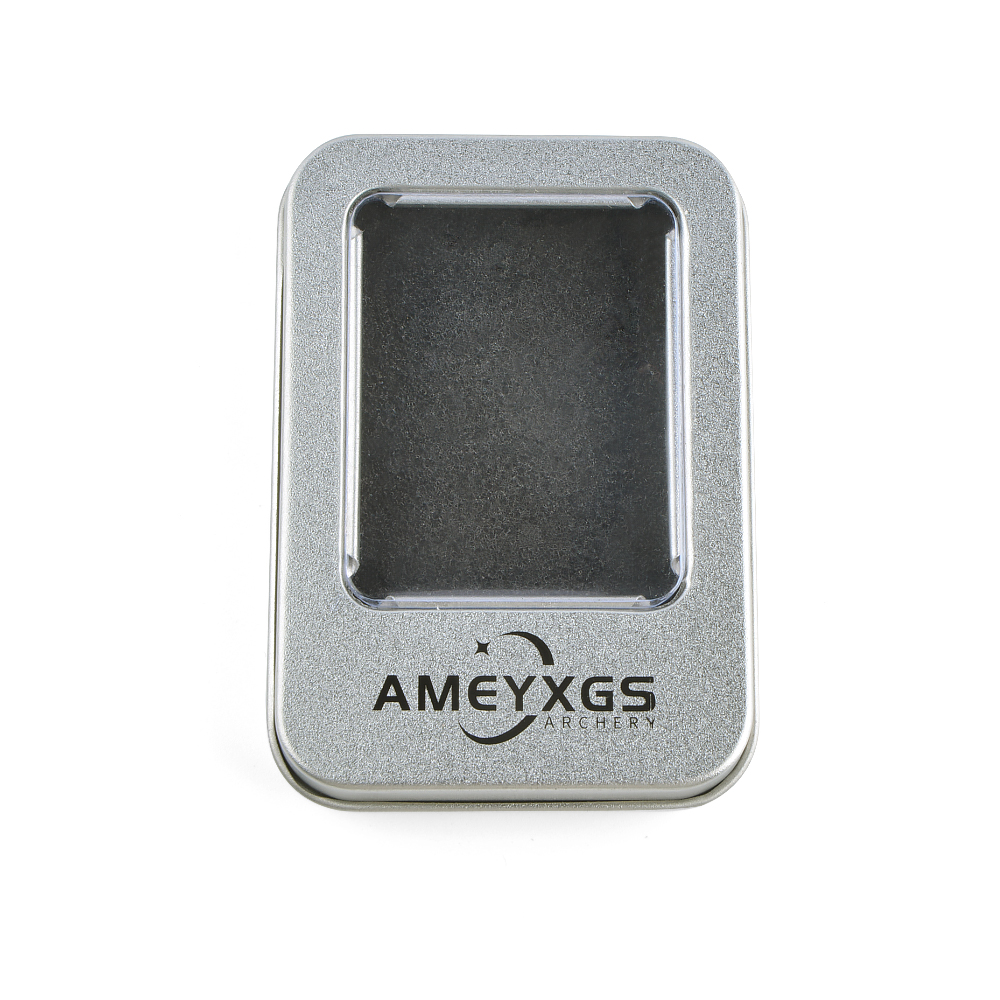 AMEYXGS Tin Arrow Case with Foam, Silver, for 6 Arrowheads, 91.3x63.4mm