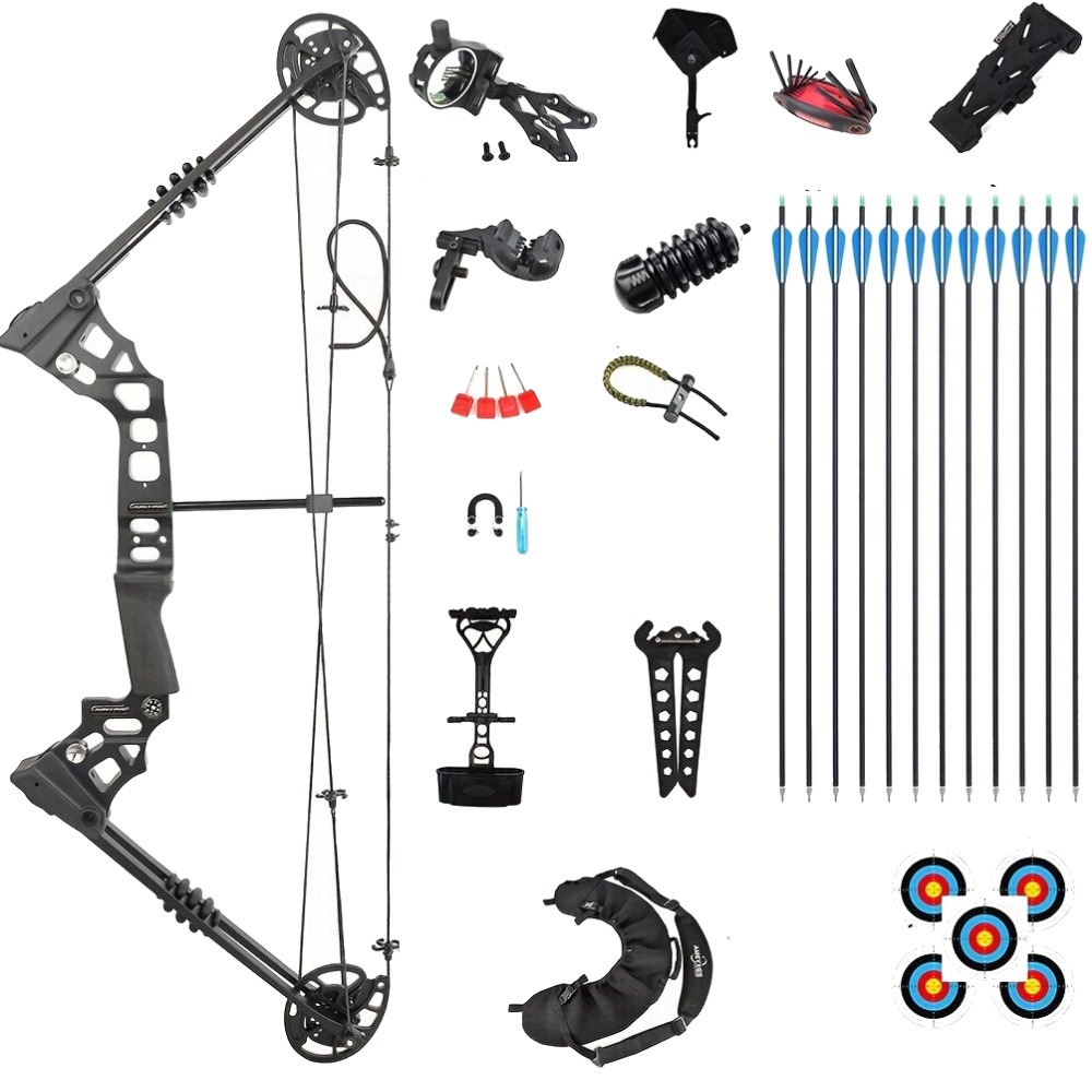 JUNXING Dragon X8 Compound Bow Complete Hunting Package 20-70 lbs