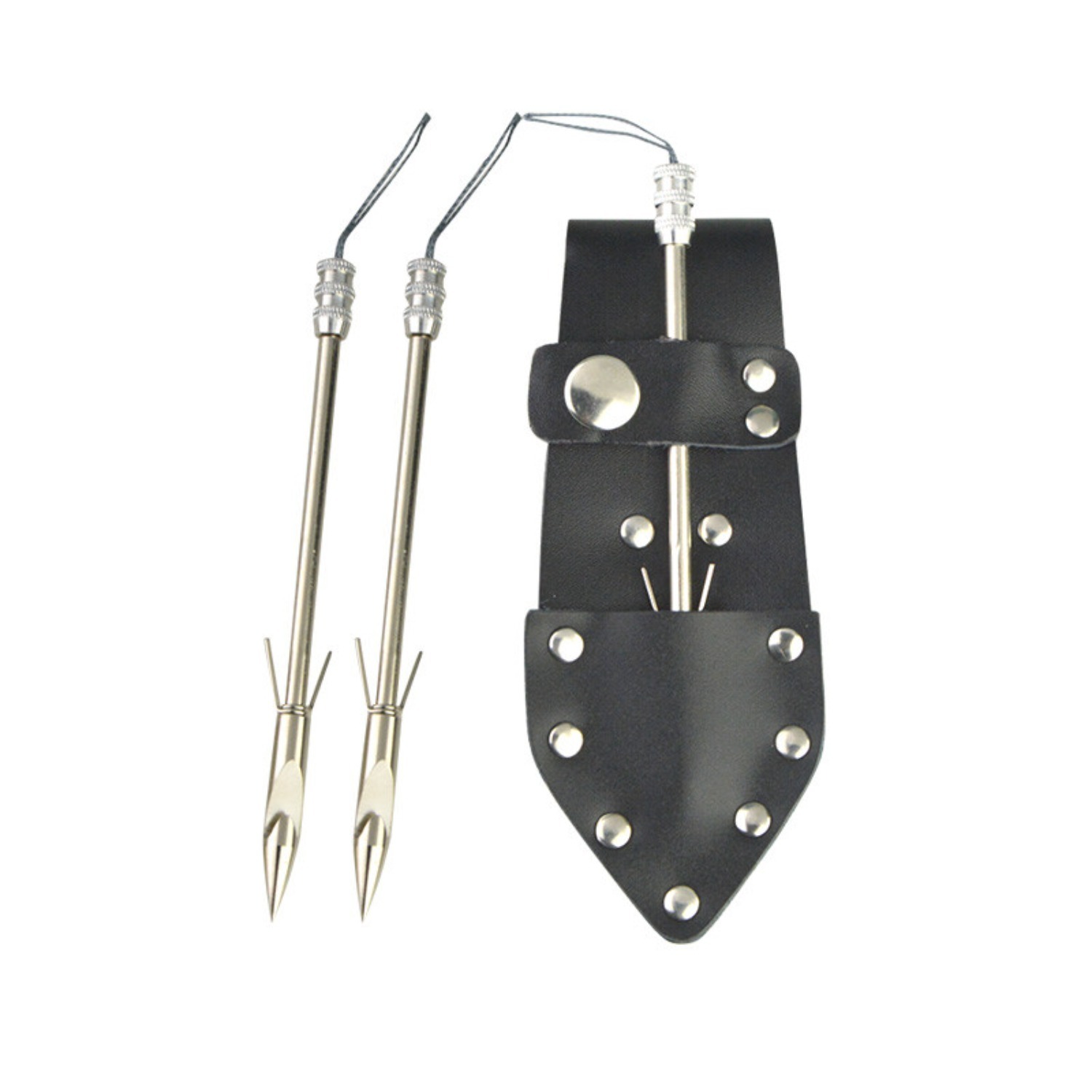 6X Bowfishing Darts Arrowhead Slingshot Catapult Tips Quiver