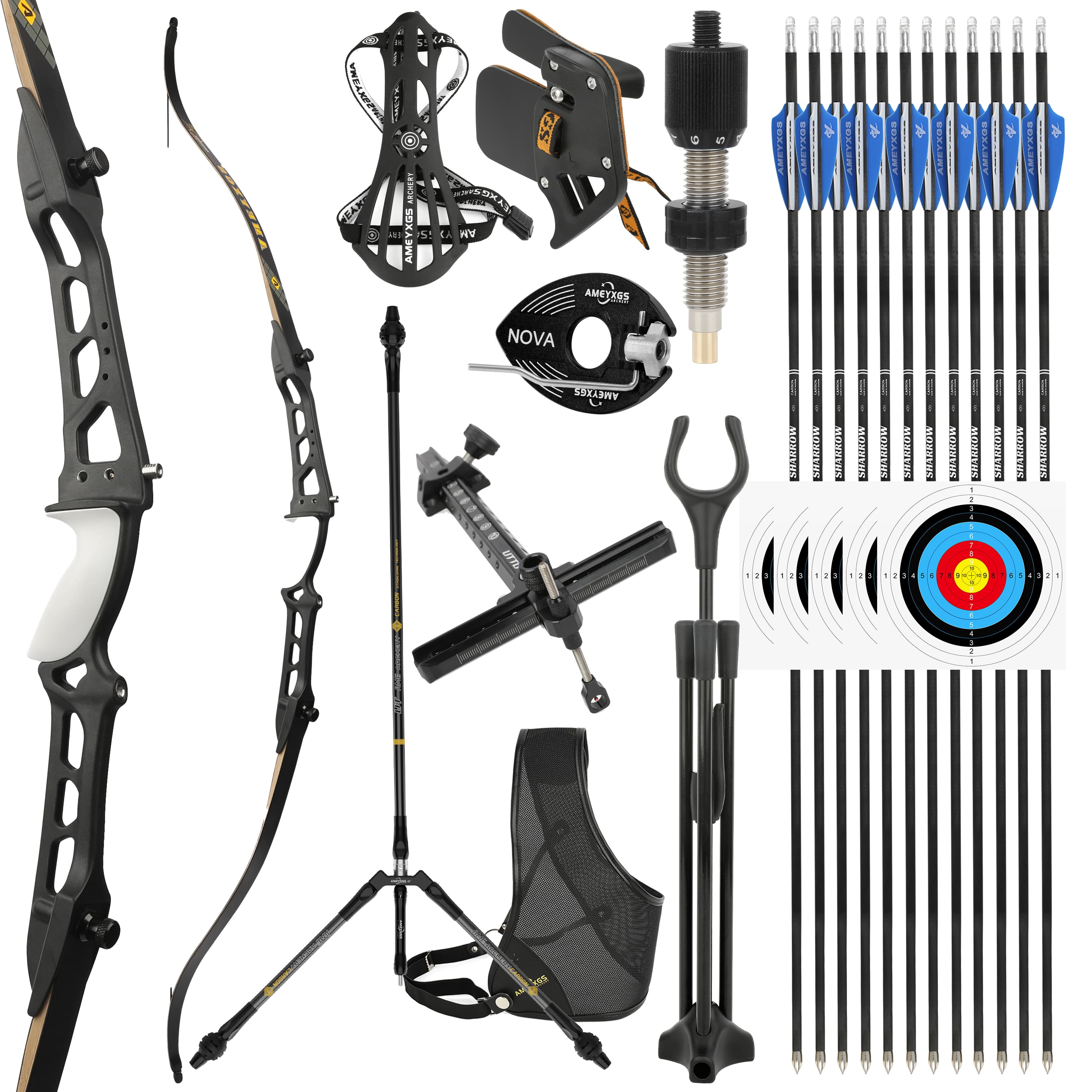 AMEYXGS 68" 70" Takedown Target Recurve Bow 20-40lbs