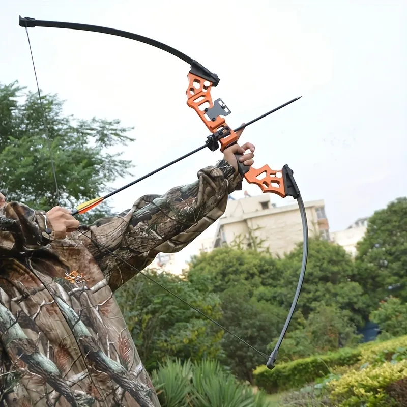 50" Archery Straight Bow Kit 40lbs Takedown Recurve Bow Adult Outdoor Target