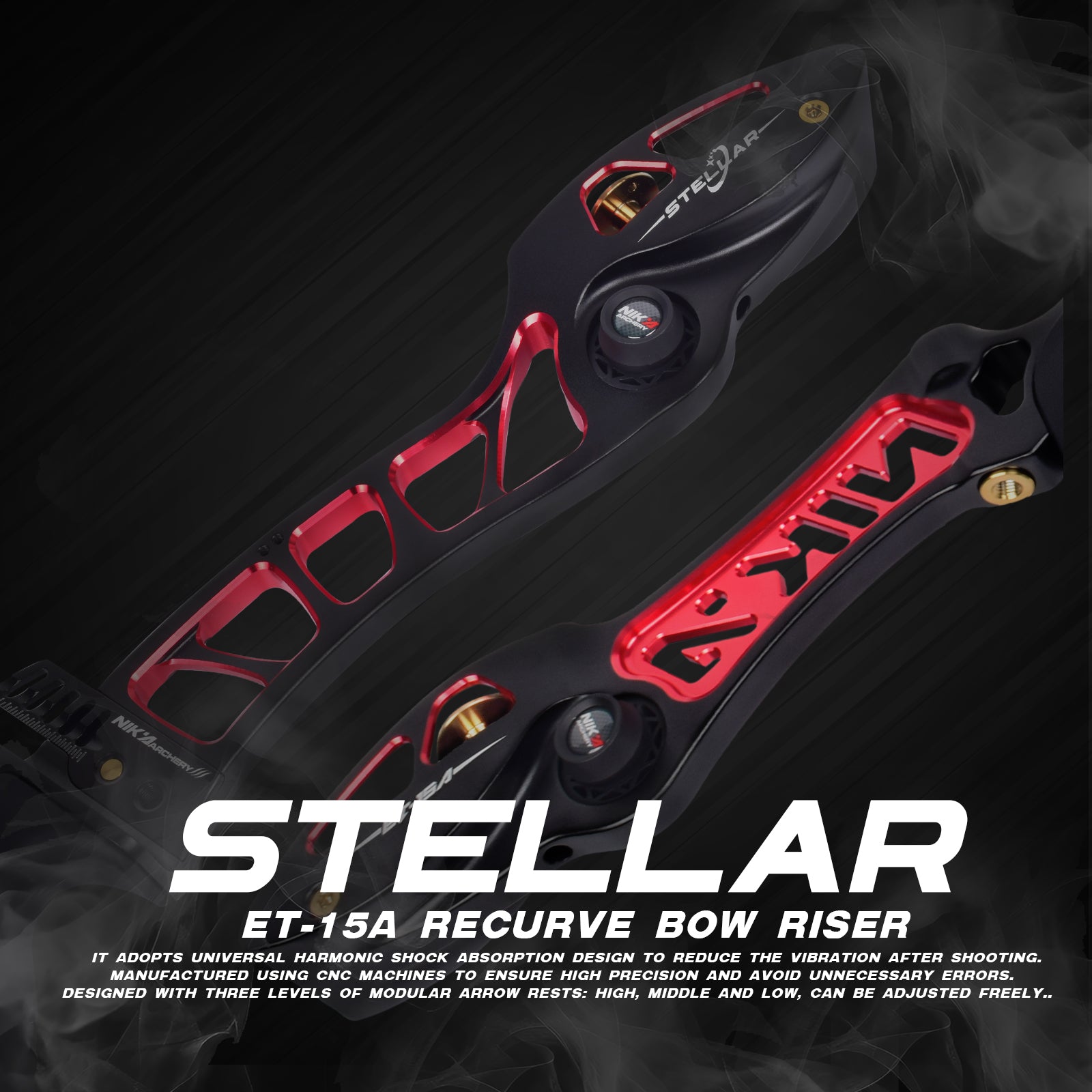 NIKA ET-15A Stellar 25" ILF Recurve Bow Riser RH