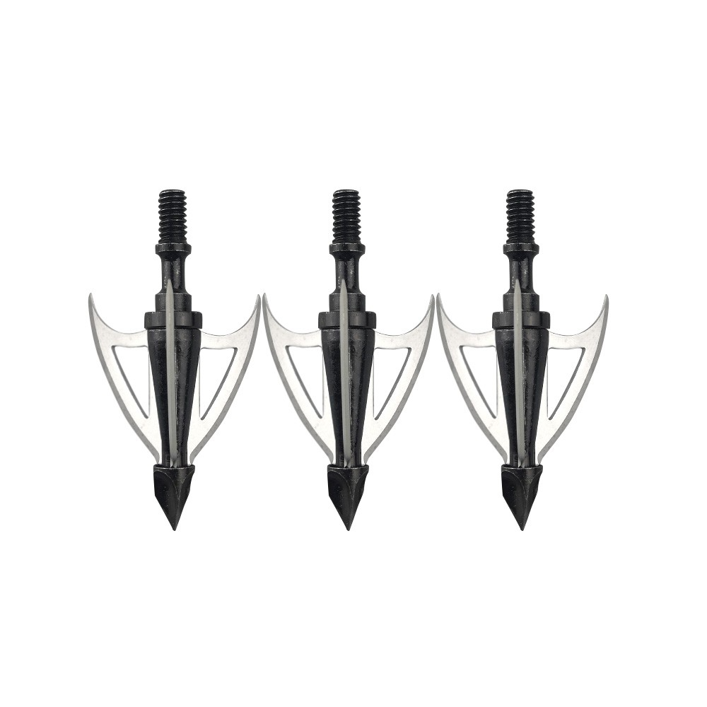 Archery 3 Blade Broadhead 100 Grain Screw Arrowhead Crossbow Recurve Bow Hunting