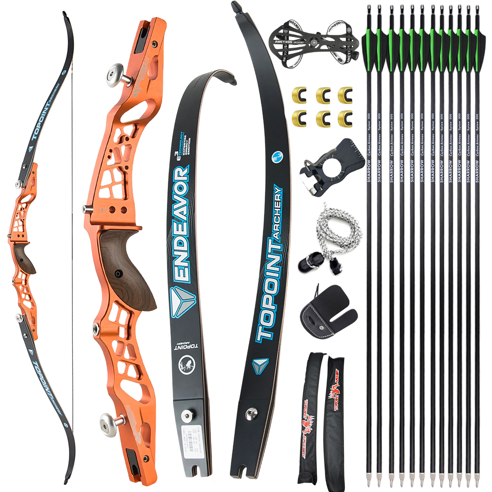 TOPOINT Unison 62" 64" 66" ILF Recurve Bow Target Bow Kit 16-44# @28"