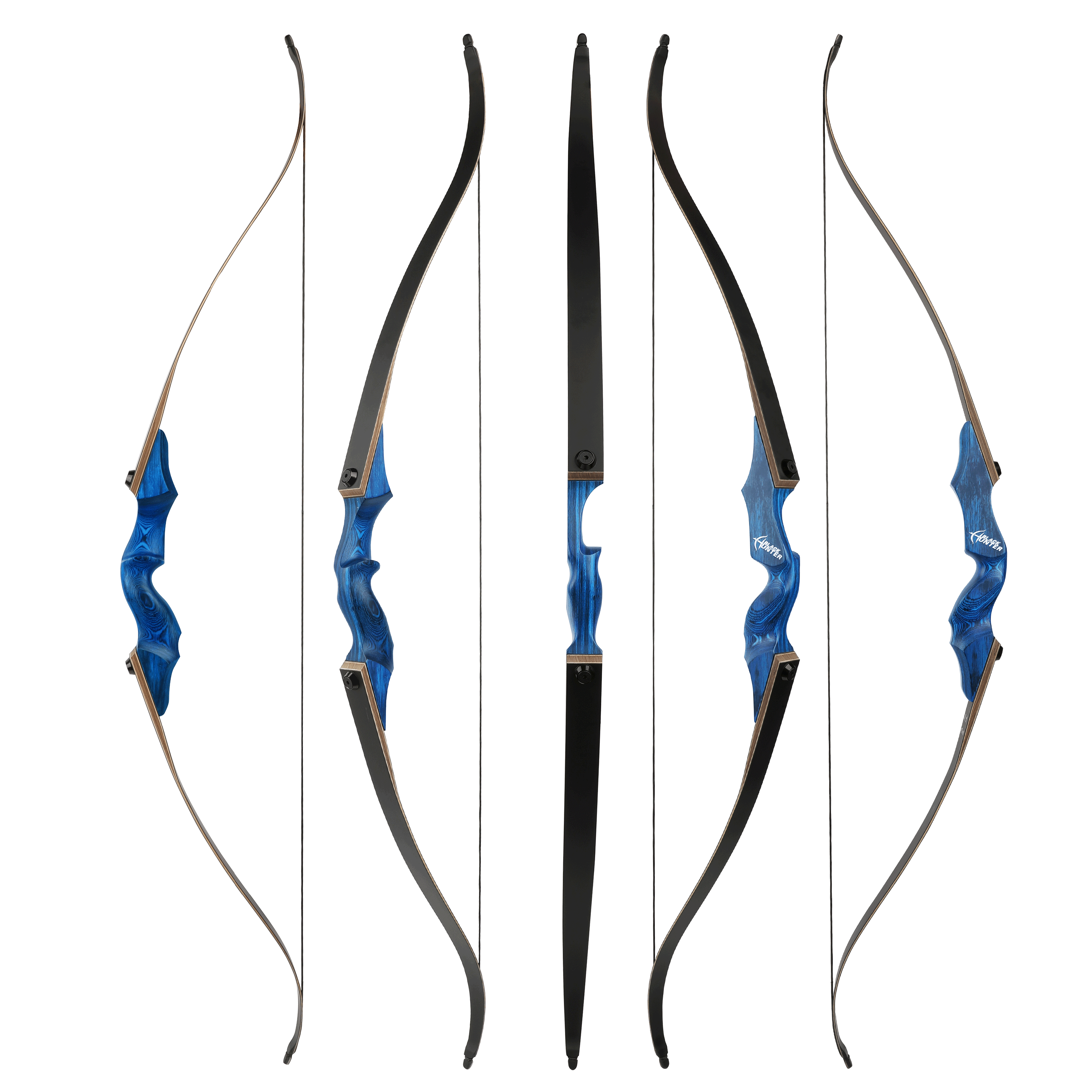 Black Hunter Recurve Bow Hunting Package with Broadheads Arrows