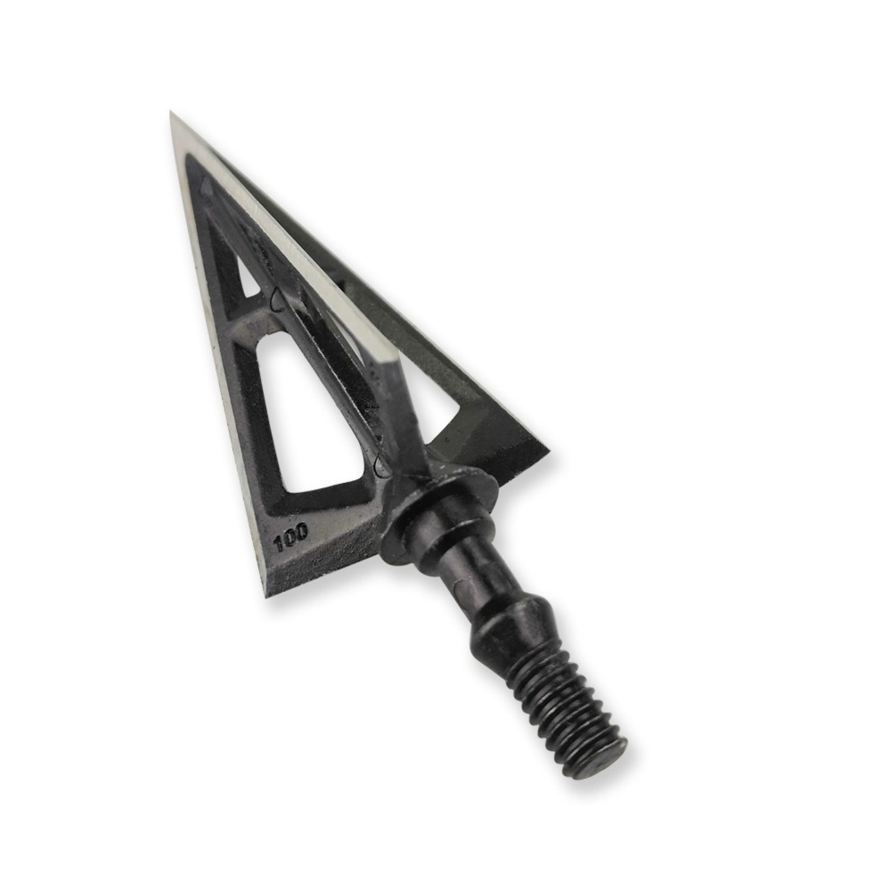 100 Grain Aluminum Fixed Blade Archery Broadheads 12Pack